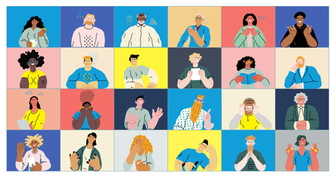 Creative Workspace: Video Conference, modern flat vector concept illustration of person engaging in virtual business meeting Connectivity, collaboration, digital interaction, remote work, productivity