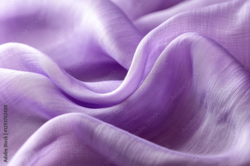 Poster a close-up view of a vibrant purple fabric with intricate patterns and textures