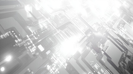 Obraz premium astarte.ai: Futuristic Digital Circuit Board - Abstract Technology Background