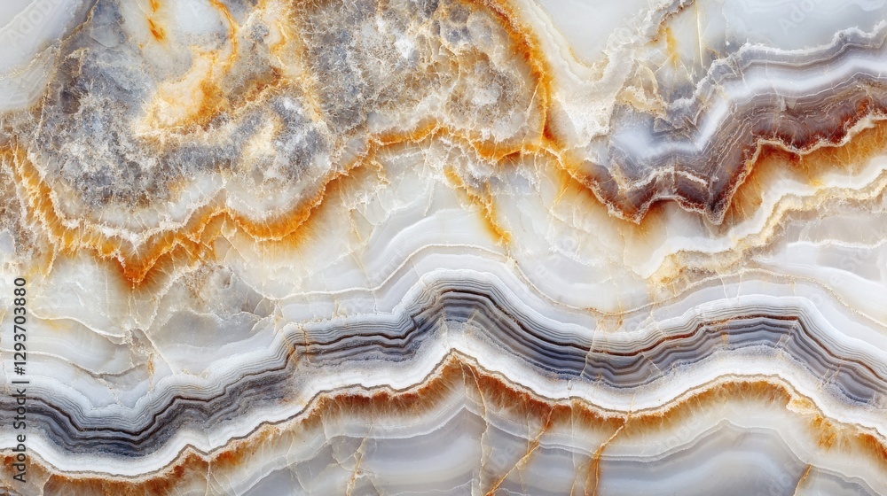 Aufkleber abstract close-up of agate stone layers showcasing intricate patterns and colors