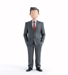 Obraz premium faceless businessman on white background
