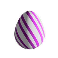 Easter Egg Isolate. Cute of cartoon ornamental Happy Easter eggs isolated on white background. Clip art set of spring holiday treat. Eggs with zig zag lines, dots, striped, with flowers, polka dot.