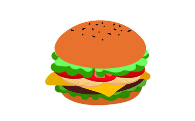 チーズの挟まったハンバーガー