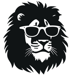 Obraz premium lion head silhouette