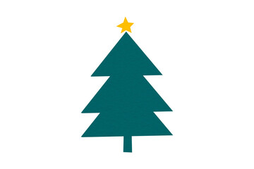 Christmas tree decorated with ornaments on transparent background