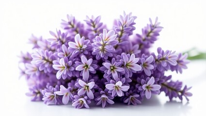 Beautiful Floral Arrangement of Lavender Stems, Isolated