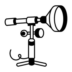 A hand drawn icon depicting a colposcope

