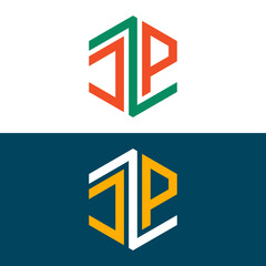 CP PC letter logo set design