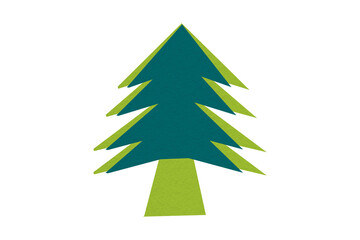 Obraz premium Christmas tree decorated with ornaments on transparent background