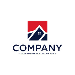 Fototapeta premium real estate logo design with house and building