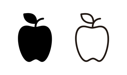 Apple icon logo design. Apple sign and symbols for web design.