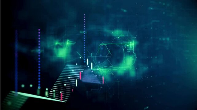abstract technology background with binary code