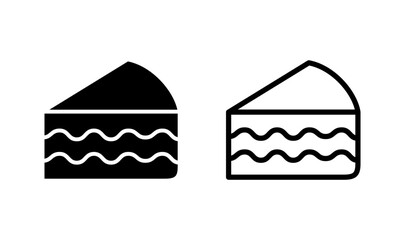 Cake icon logo design. Cake sign and symbol. Birthday cake icon