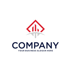Fototapeta premium real estate logo design with house and building
