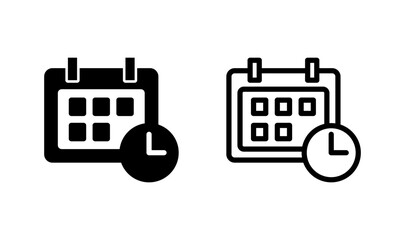 Calendar icon logo design. Calender sign and symbol. Schedule icon symbol