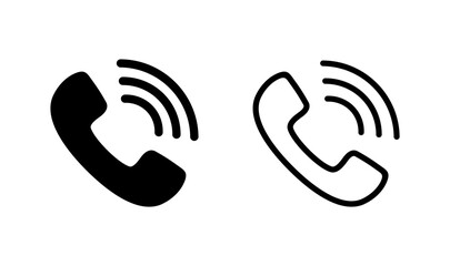 Call icon logo design. telephone sign and symbol. phone icon. contact us