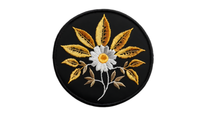 black embroidered patch