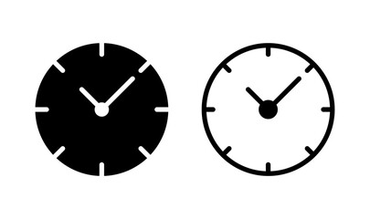 Clock icon logo design. Time sign and symbol. watch icon