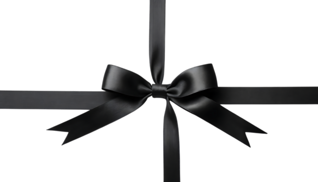 lack ribbon bow isolated