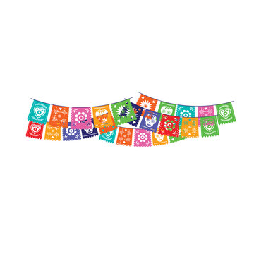 Mexikanische Party-Banner – 20 Stück, Papel Picado, Für Cinco De Mayo & Dia De Los Muertos