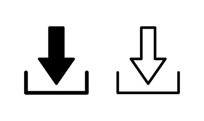 Fototapeta premium Download icon logo design. Download sign and symbol