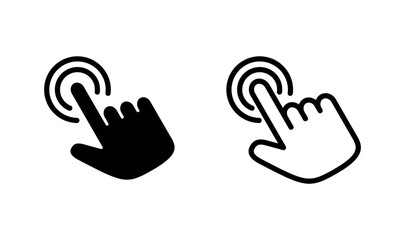 Hand click icon logo design. pointer sign and symbol. hand cursor icon