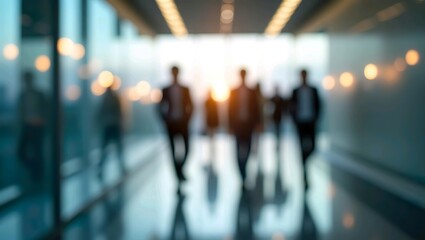 people walking in corridor 