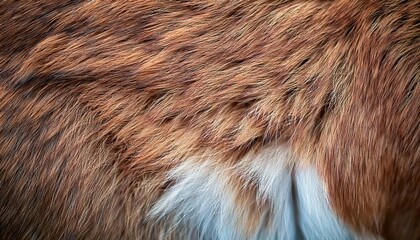 Naklejka premium Macro CloseUp of Rabbit Fur Delicate Whiskers and Intricate Patterns in a Captivating Detail, Showcasing Natures Textural Beauty and Furry Softness, Perfect for Digital Art, Home Decor, or