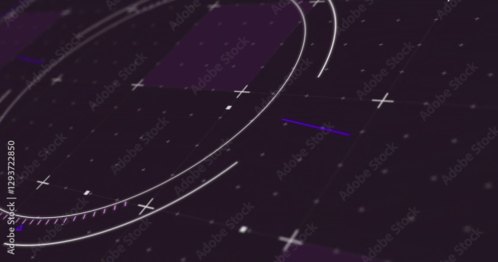 Poster image of network of connections with scope scanning on black background