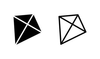 Kite icon logo design. kite sign and symbol