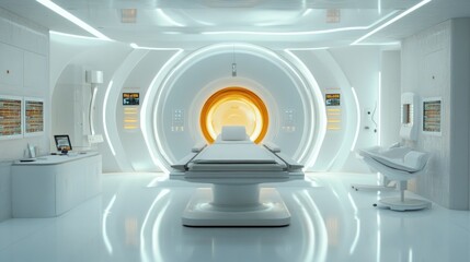 Futuristic Medical Room: Advanced Technology and Healthcare