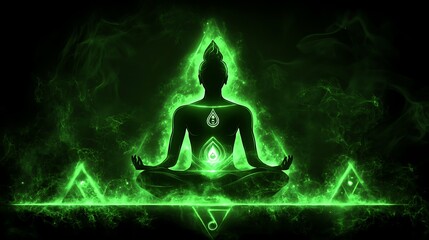 Green fire yoga meditation