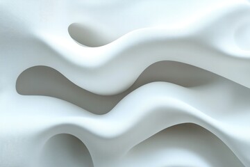 Soft organic forms create serene, fluid composition with gentle