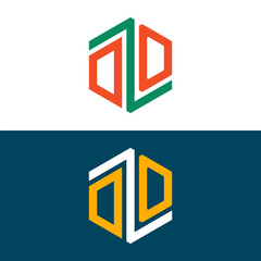DO OD letter logo set design