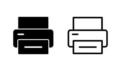 Print icon logo design. printer sign and symbol