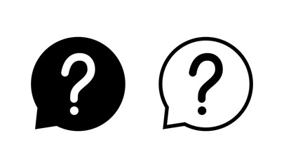 Question icon logo design. question mark sign and symbol