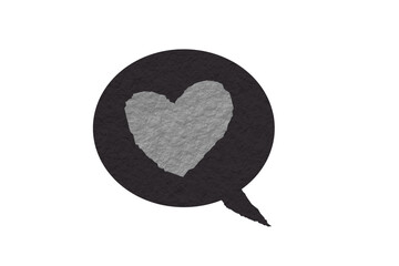 Paper speech bubble set on transparent background.