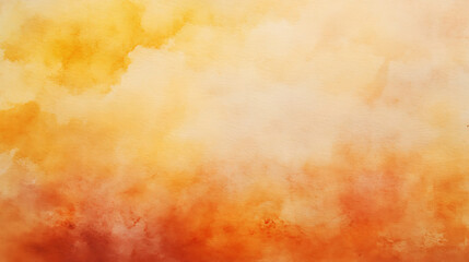 Obraz premium A painting of a yellow background with orange and red splatters