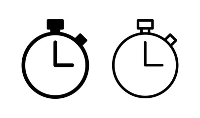 Stopwatch icon logo design. Timer sign and symbol. Countdown icon. Period of time