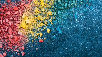 Crushed Pigment Powder on Dark Surface