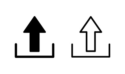 Upload icon logo design. load data sign and symbol