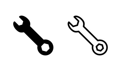 Wrench icon logo design. repair icon. tools sign and symbol