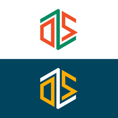 DZ ZD letter logo set design