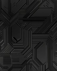 Seamless High-Tech Cybernetic Metal Background with Carbon Fiber and Titanium Patterns.