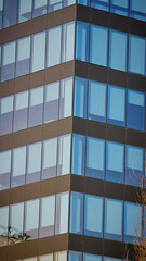 Fototapeta premium Office Building in Timișoara at Sunset in February