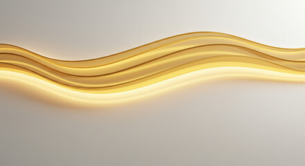 Gentle waves of golden light flowing across a white surface Ramadan peaceful scene