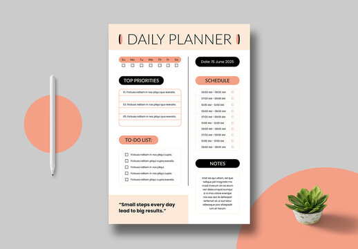 Planner Template Layout