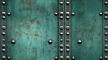 Fototapeta premium Seamless Oxidized Metal Texture with Deep Green and Black Tones and Polished Corrosion Patterns.