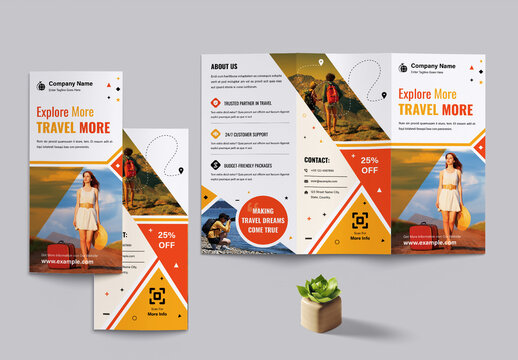 Travel Trifold Brochure Layout