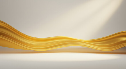 Gentle waves of golden light flowing across a white surface Ramadan peaceful scene